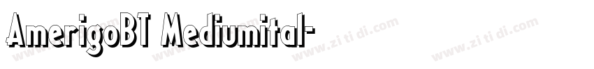 AmerigoBT Mediumital字体转换